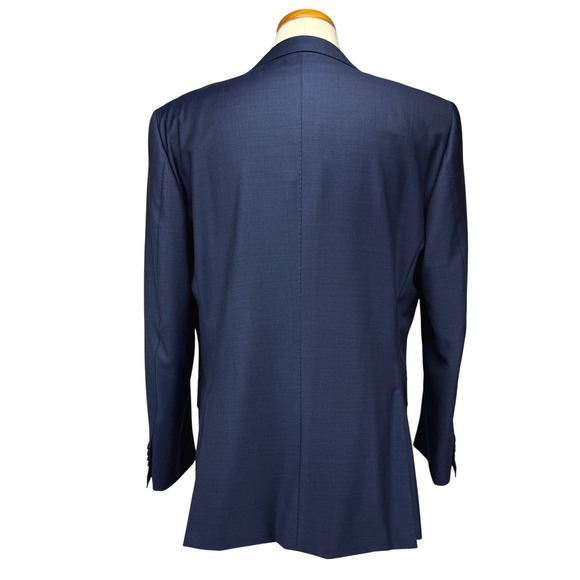SUITSUPPLY Lazio Vitale Barberis Canonico Super 110s Wool Blue Blazer 46R - Picture 3 of 7